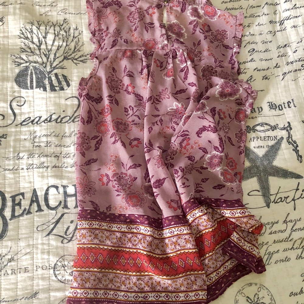 Purple Ruffle Tank Blouse - Picture 3 of 3